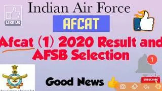 Afcat 1 result out //Cut off 2020