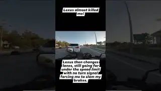 Lexus Almost Killed Me - People always blame the biker. 🤦🏻‍♂️