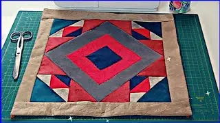COMO FAZER QUADRADO SOBRE QUADRADO INVERTIDO Patchwork com Retalhos