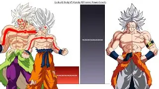 Goku & Broly VS Karoly All Forms Power Levels