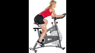 Sunny Health & Fitness Magnetic Belt Drive Indoor Cycling Bike - SF-B1877, silver