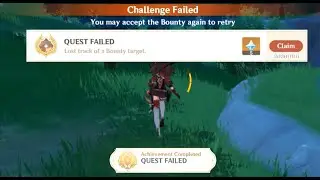 Genshin Impact Secret Achievement - Quest Failed - Let the Bounty Timer Expire
