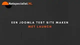 een joomla test site maken