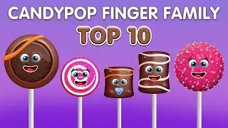 Candy Pop Finger Family Song | Top 10 Finger Family Songs | Daddy Finger Rhyme