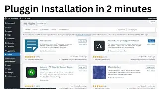 How to install wordpress pluggin in 2 minutes ? | Pluggin Installation