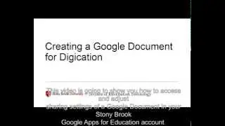 Creating a Google Document for Digication