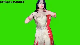 Girl dancing Green screen /Let's do/ladies dance green screen animation footage.