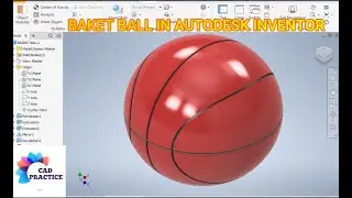 Basket Ball design in Autodesk inventor 3d Model || 3d Modeling in Autodesk Inventor || Inventor Cad