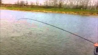 Preston Asaki Carbonactive Match 4.2 in action (kb 5 kg ponty, carp at about 11 lbs)