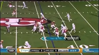 USA’s #1 Defensive Lineman T.A. Cunningham starts the game off right by run stuffing the first play!