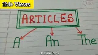 How to learn articles in English grammar for beginners : a, an, the.