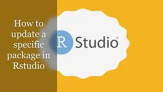 How to update a specific package in Rstudio?