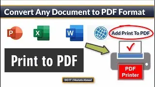 How to Convert Any Document to PDF Format with Windows 10 ( Print to PDF )😏