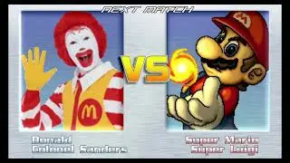 Mugen - Donald (1P) and Colonel Sanders Vs Super Mario and Super Luigi