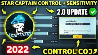 Star Captain New 4 Finger Control Code | Star Captain Sensitivity 2.0 | best control code bgmi