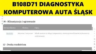 BŁĄD B108D71 USZKODZONY SILNIK CLIMATRONIC? DIAGNOSTYKA KOMPUTEROWA AUTA 24H ŚLĄSK!