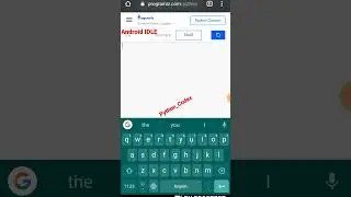 Writing and Running A Python Script With An Android IDLE  