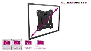 UltraMounts UM810F. Установка телевизора на стену с помощью фиксированного кронштейна UM810F.
