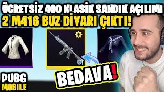 TÜRKİYEDE İLK!! ÜCRETSİZ 400 KLASİK KUTU AÇTIM! TAKİPÇİME 2 BUZ DİYARI M416 ÇIKARTTIM! PUBG MOBİLE