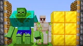 Mutant Zombie + Iron Golem + Gold= ??? / minecraft