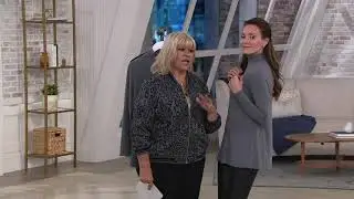 Lisa Rinna Collection Mock Neck Long Sleeve Knit Top on QVC