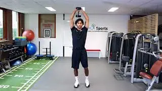 Deep Physio | French press with dumbbells
