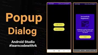 How to make Custom Popup Dialog | Android Studio available Github Part 1 ||