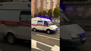 Ambulance responding siren wail yelp horn speakerphone
