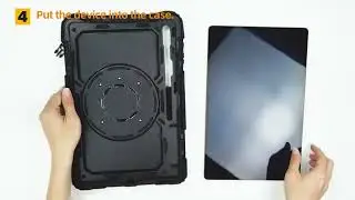 A video tell you how to install the Samsung galaxy tab S8 ultra SM-X900 shockproof strap case
