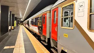 Posizionamento sul binario 4 del treno bianco Reggio Calabria - Ventimiglia - Lourdes