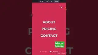 Fullscreen Navigation using Html,CSS and javascript 