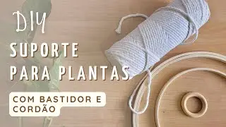 Veja que decoração linda eu fiz usando Bastidor de bordado e cordão! - Boho Decor