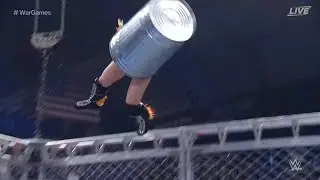 OMG! 🤯 Iyo Sky Jumps Off The WarGames Cage With The Trash Can On Her Head - Survivor Series 2023