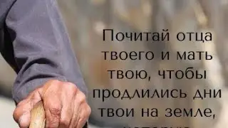 Берегите дети родителей.