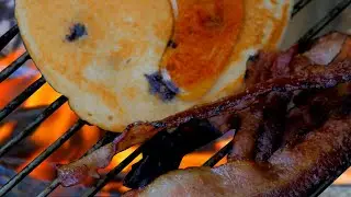 Campfire Breakfast: Blueberry Pancakes & Bacon | Bald Eagle at Basecamp