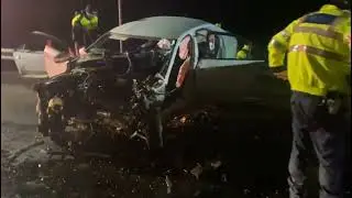 VIDEO: Accident mortal, cu trei maşini implicate, în localitatea Traian, după pod