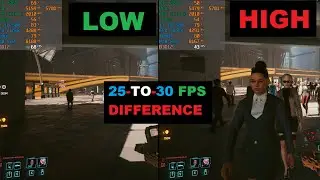 cyberpunk 2077 - crowd density Low-medium-high comparison !! Side-by-side !!