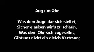 Aug um Ohr - Aug by ear (Johann Wolfgang von Goethe)