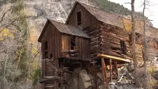 World of Waterfalls: Contextual look at Crystal Mill from further downstream