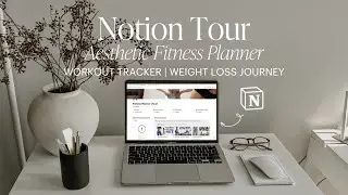 NOTION TOUR | Fitness Planner & Workout Tracker, Weight Loss, Fitness Challenges, Aesthetic Template