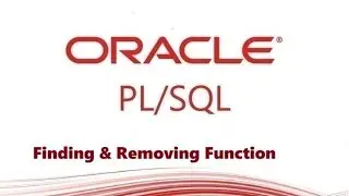 PL/SQL Tutorials: Finding & Removing The Function Procedure In Oracle Sql developer