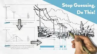 How to Draw Repeating Elements in Perfect PERSPECTIVE (Without a Ruler!)