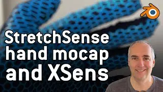 StretchSenses hand mocap system and Movella Xsens