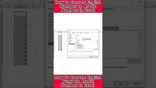 How To Convert English Number To Arabic Numbers in Excel