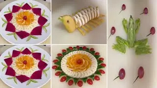 Handmade Salad decoration Salad design | Fruit & Vegetable Carving & Cutting Garnish | part 10