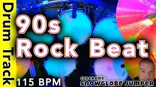 90s Rock Drum Track: Perfect Backing Track for Grunge Jams | 115 BPM