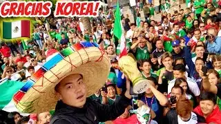 MEXICANS PARADE SOUTH KOREAN MAN IN LA AFTER GERMANY LOSE