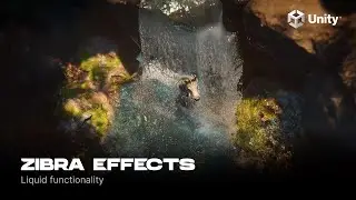 Taking a shower in the forest. Real-time liquid simulation in Unity 3D. Zibra Effects