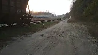 Прибытие электропоезда сквозь дым