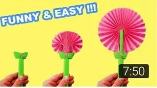 diy flower paper fan